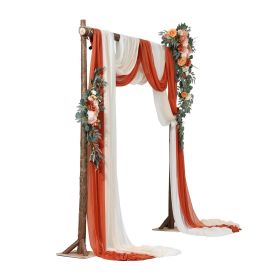 VEVOR Artificial Wedding Arch Flowers Kit (Pack of 5) with 33Ft Wedding Arch Draping Fabric