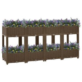 Raised Bed Brown Polypropylene 63 in x 15.7 in x 28 in Raised Bed