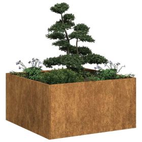 Planter Rusty Weathering steel Large Decorative Inlays Planter (Color: Other)